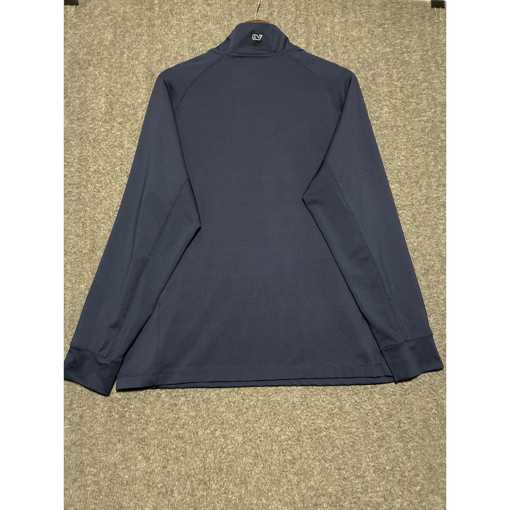 Vineyard vines 1/4 zip pullover mens blue golf performance Large zipper pockets - Picture 3 of 6